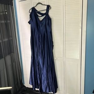 Never before worn HeBeos navy blue formal dress
